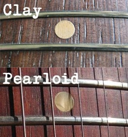 Clay vs pearloid dots
