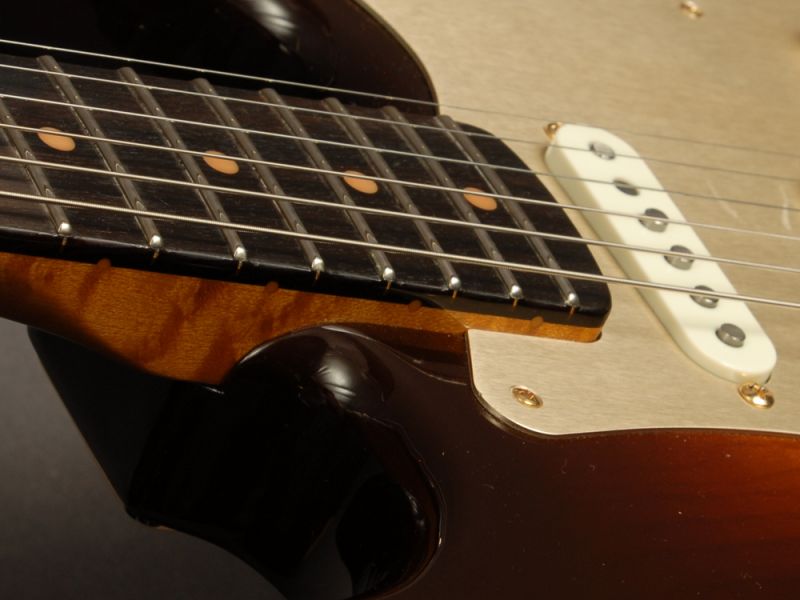 Artisan Tamo Ash Stratocaster neck body junction