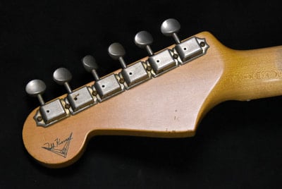 krause builder select 1959 stratocaster relic headstock back