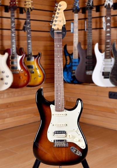 American Deluxe Mahogany Stratocaster front