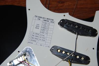 MIJ Squier Series Stratocaster pickguard cq and ceramic pickups