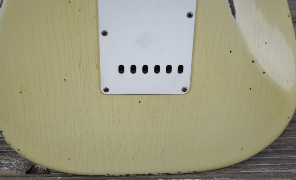 Limited 1960 Roasted Alder Stratocaster Heavy Relic back plate