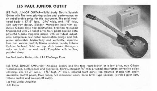The Les Paul Junior on the 1954 catalog