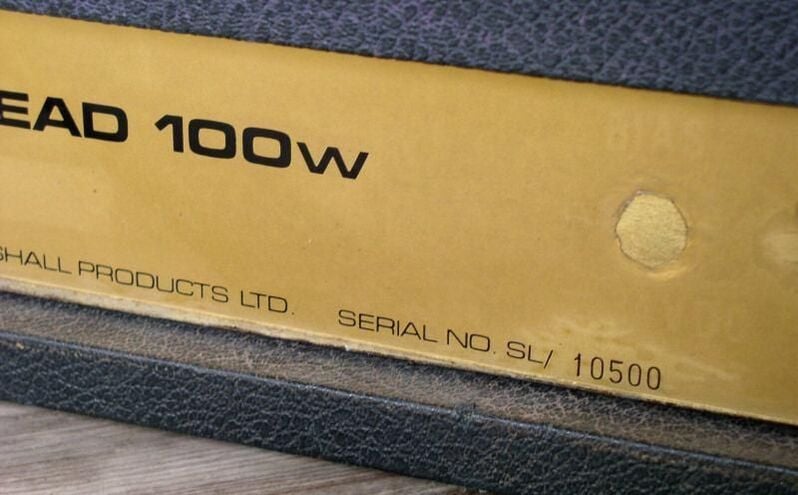 Sreen printed serial, 1967 100W Superlead
