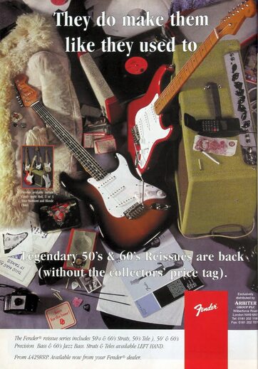 Advert del 1995, '50s e '60s Stratocaster