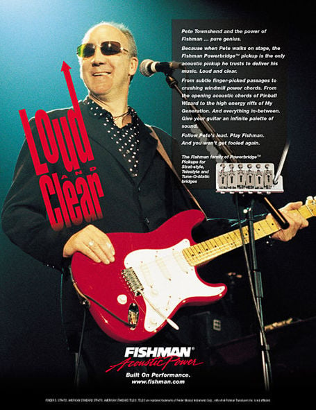 Advert della Pete Townshend Stratocaster