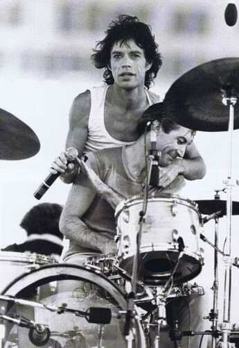 Charlie Watts and Mick Jagger