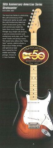 La 50th American STratocaster sul catalogo del 2004