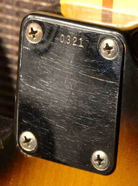 Fender Stratocaster serial number on the neck plate