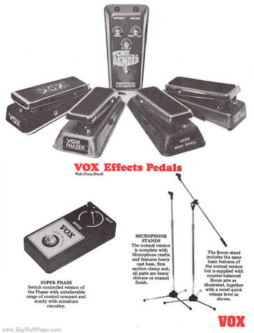 1975 Dallas Arbiter Vox pedals