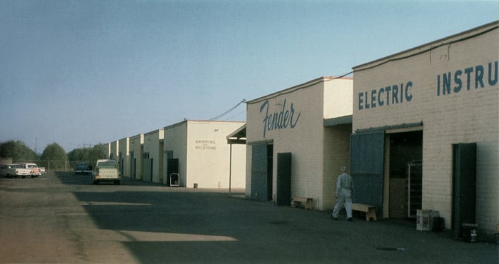 The new Fender factory  located between South Raymond Avenue and Valencia Drive