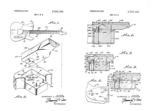 Il brevetto del Micro-Tilt patent (clicca per ingrandire). Nonostante Freddie Tavares non era menzionato nel brevetto, aiutò Leo a progettarlo 
