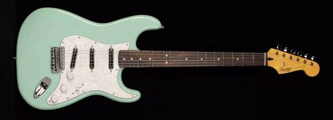 The Vintage Modified Surf Stratocaster had lipstick pickups and small headstock  