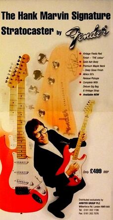 Advert della Fender Hank Marvin made in Japan