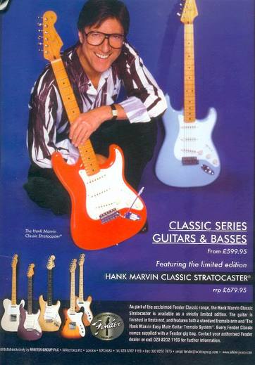 Hank Marvin Classic Stratocaster advert