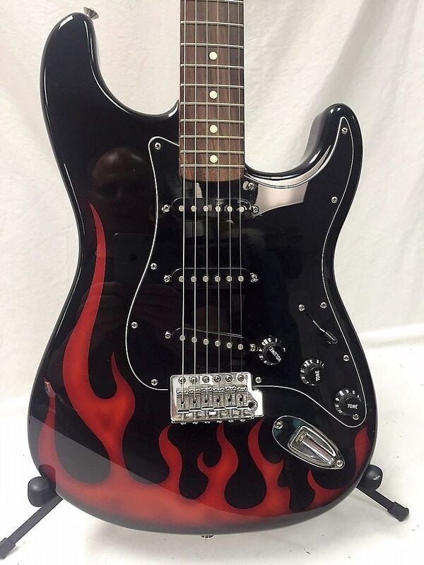 Hot rod flame Stratocaster body