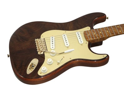 Figured Rosewood Artisan Stratocaster body side