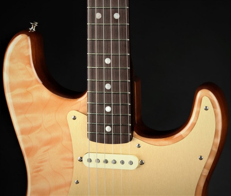 Rarities Quilt Maple Top Stratocaster Detail