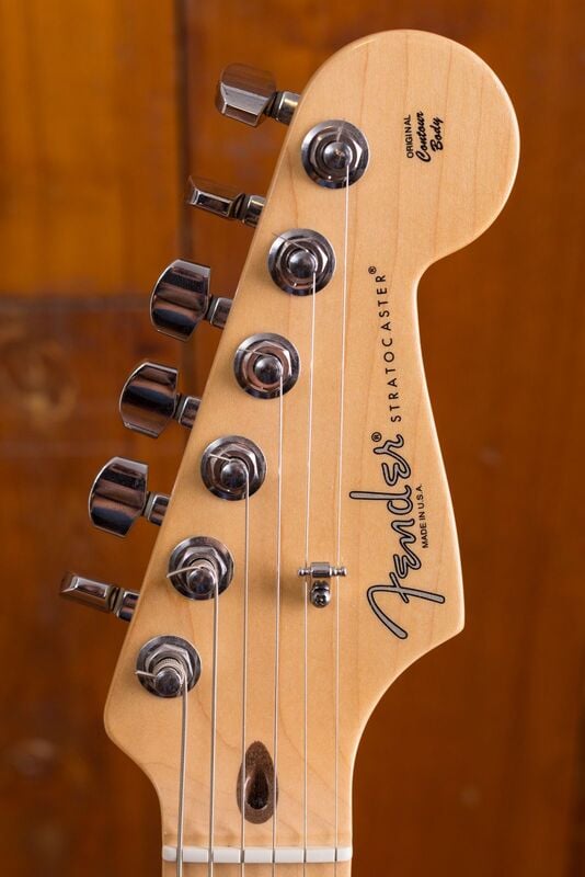 rustic ash stratocaster Headstock front
