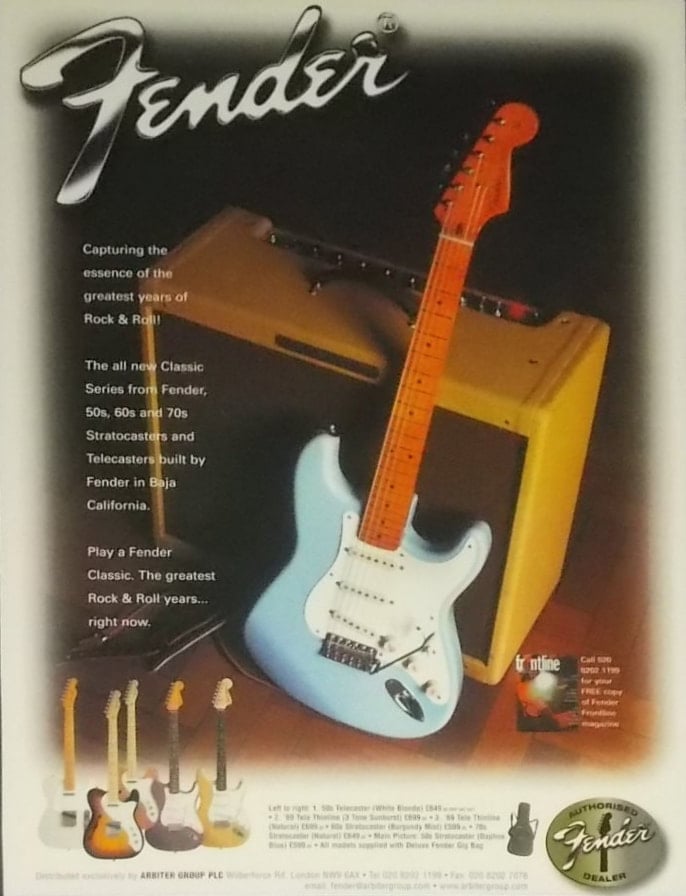 1999 - Fender Classic Series advert