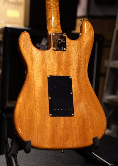 Artisan Figured Mahogany Stratocaster body back