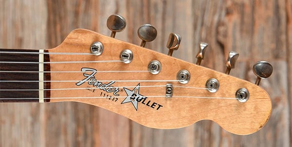 The Fender Bullet headstock. This one lacked the 
