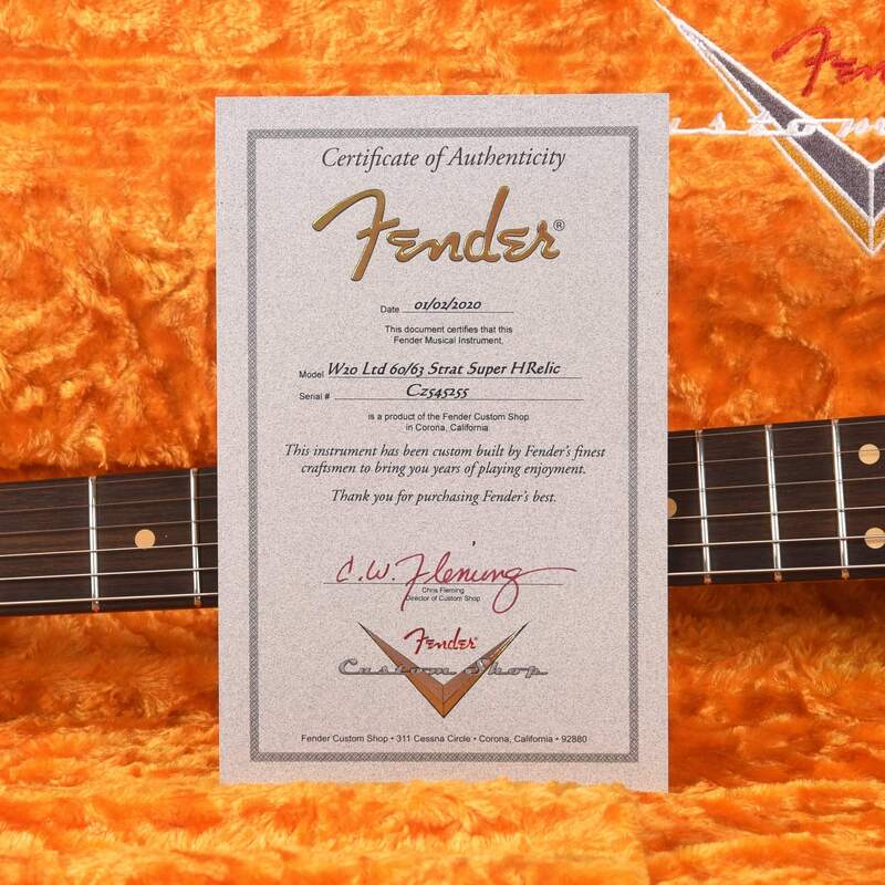 '60/'63 stratocaster Certificate
