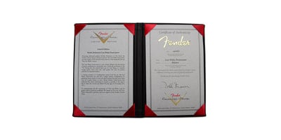 Robbie Robertson Last Waltz stratocaster Certificate