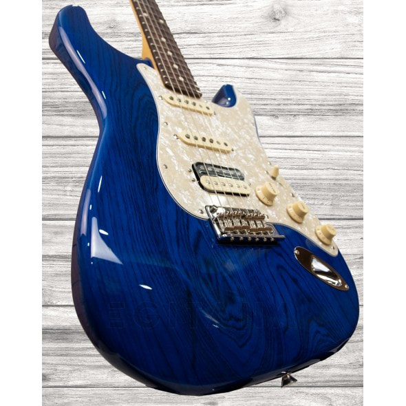 2019 MIJ Limited Collection Strat HSS Sapphire Blue Trans