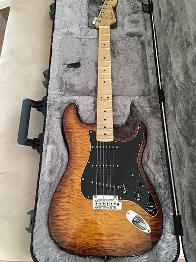 American Professional Mahogany Stratocaster front