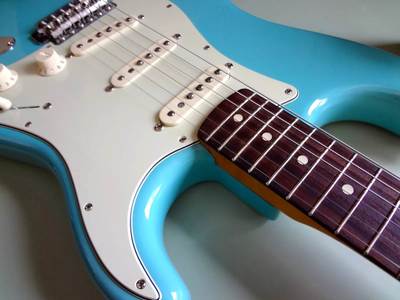 2011 FSR American Vintage '62 Stratocaster, Tropical Turquoise dots