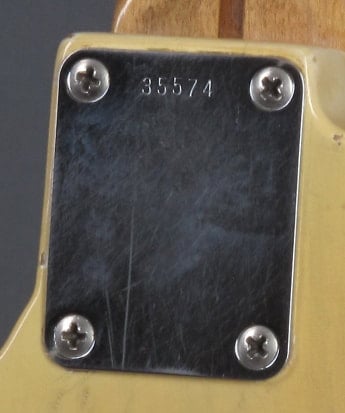 1959 Telecaster neck plate, Courtesy of Guitar Point