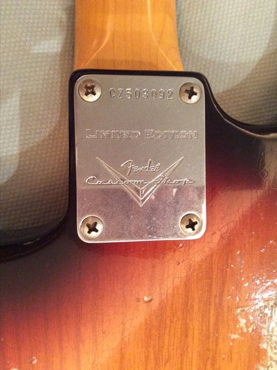 Limited 1964 Stratocaster Relic neck plate