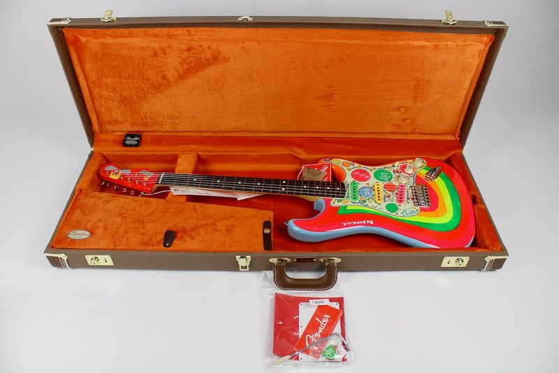 George Harrison Rocky Stratocaster case open