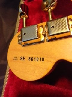 SRV Stratocaster Neck serial number