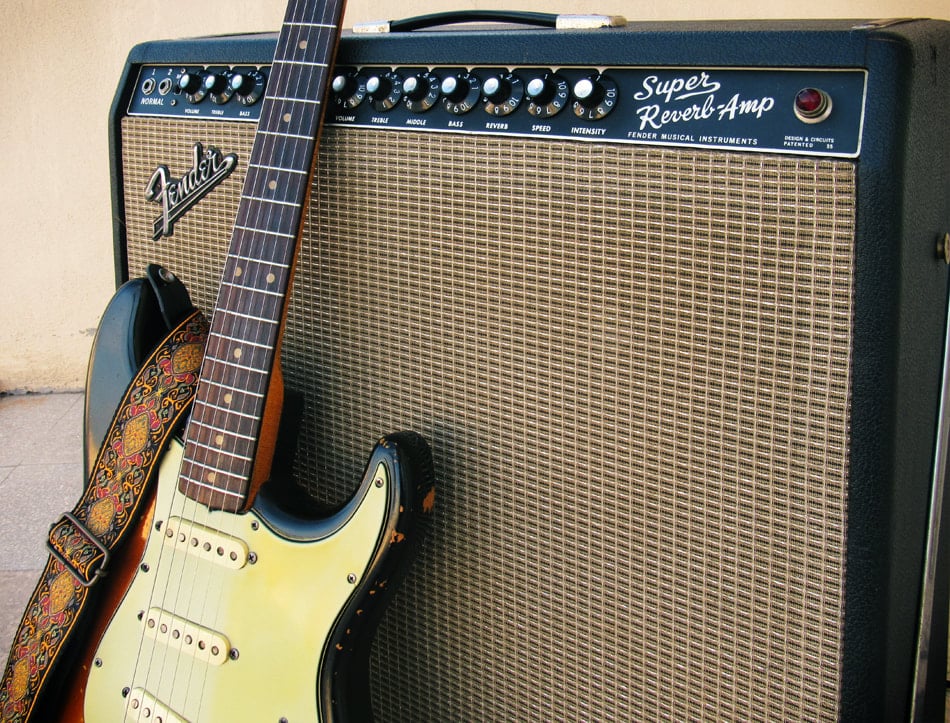 1967 Fender Super Reverb with pre cbs strat
