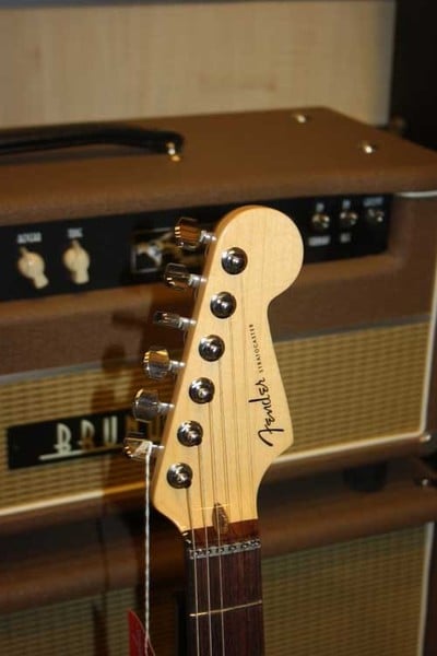 American Deluxe Stratocaster HSH Headstock front