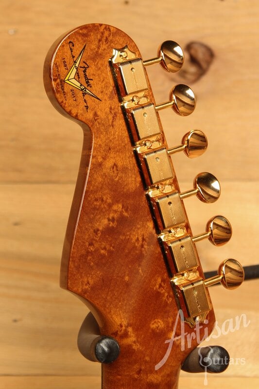 Artisan Claro Walnut Stratocaster headstock back