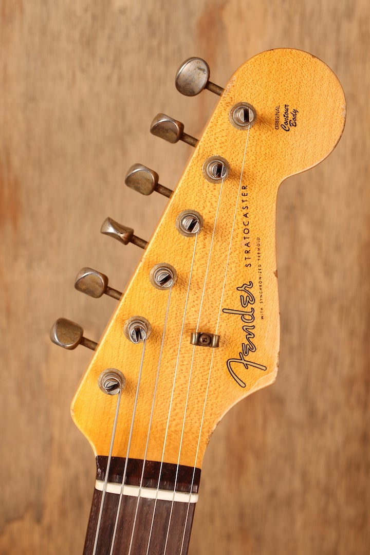 1960 stratocaster relic Headstock front