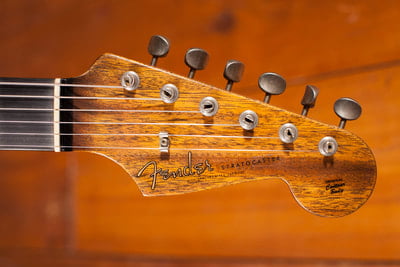 Pacific Battle Stratocaster MBYS headstock