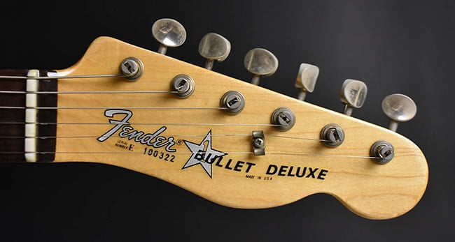 The Fender Bullet Deluxe headstock