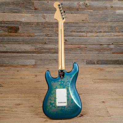Blue Flower Paisley Stratocaster for Export back