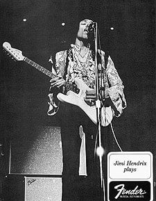 Jimi Hendrix plays Fender