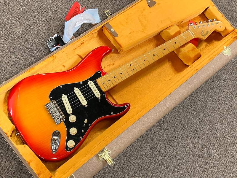 Rarities Flame Ash Top Stratocaster front