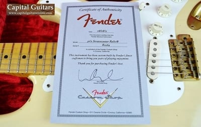 Relic '50s Stratocaster Certificate