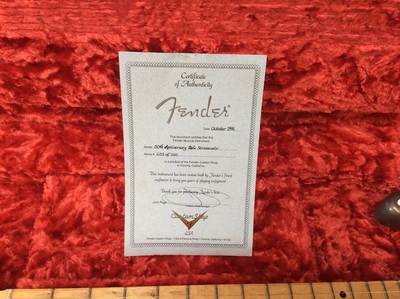 50th Anniversary Stratocaster Certificate