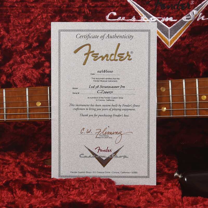 Limited Edition '58 Special Strat Journeyman Relic certificate