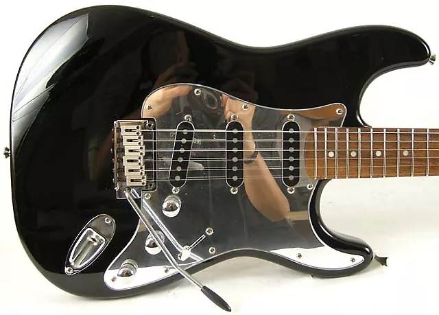 2004 Squier Black And Chrome Standard Stratocaster