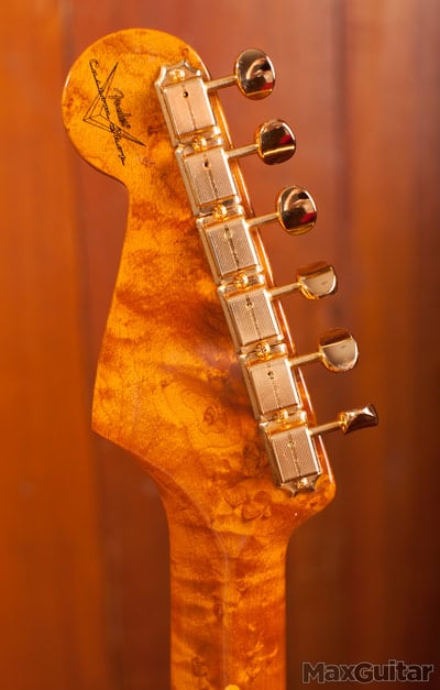 Figured Rosewood Artisan Stratocaster headstock back
