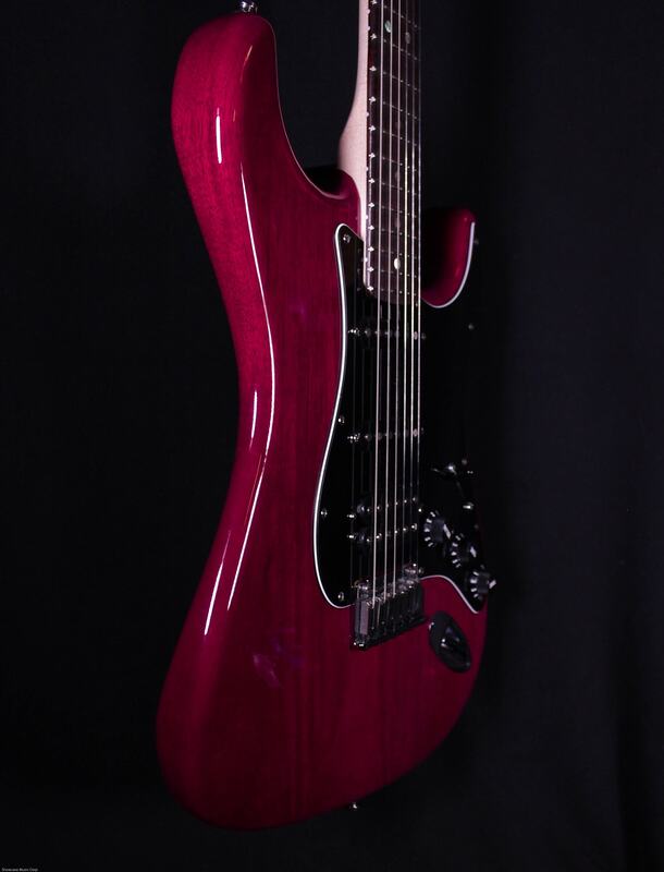 American Select Mahogany Stratocaster HSS body side